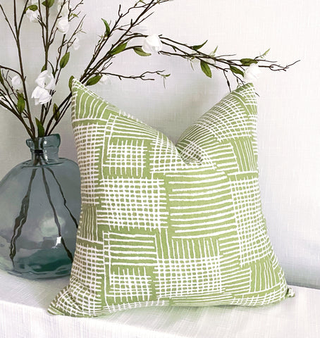 Green Abstract Pillow- 20"