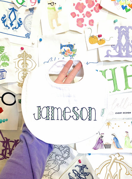 Custom Name- White Muslin