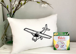 For A Cause Coloring Airplane Pillow