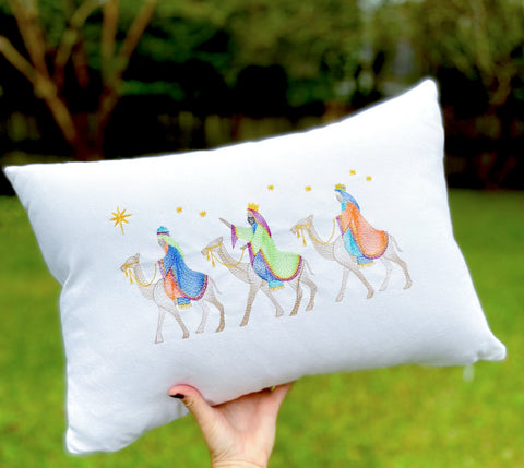 Three Wise Men Christmas Pillow