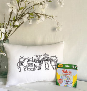 For A Cause Coloring Robots Pillow