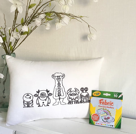 For A Cause Coloring Monsters Pillow