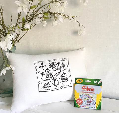 For A Cause Coloring Treasure Map Pillow