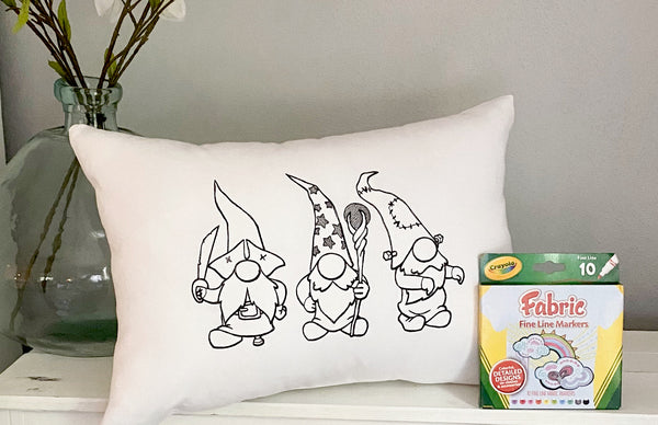 For A Cause Coloring Halloween Gnome Pillow