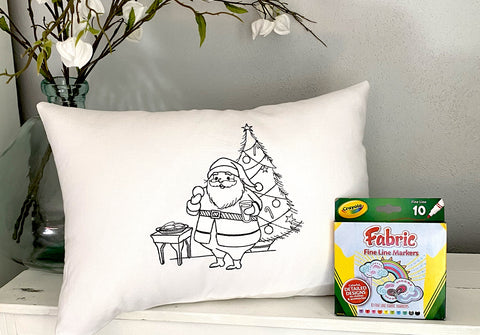 For A Cause Coloring Santa's Cookies Pillow