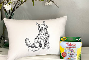 For A Cause Coloring Feliz Naughty Dog Pillow