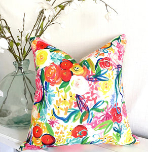 Summer Day Floral Pillow- 20"