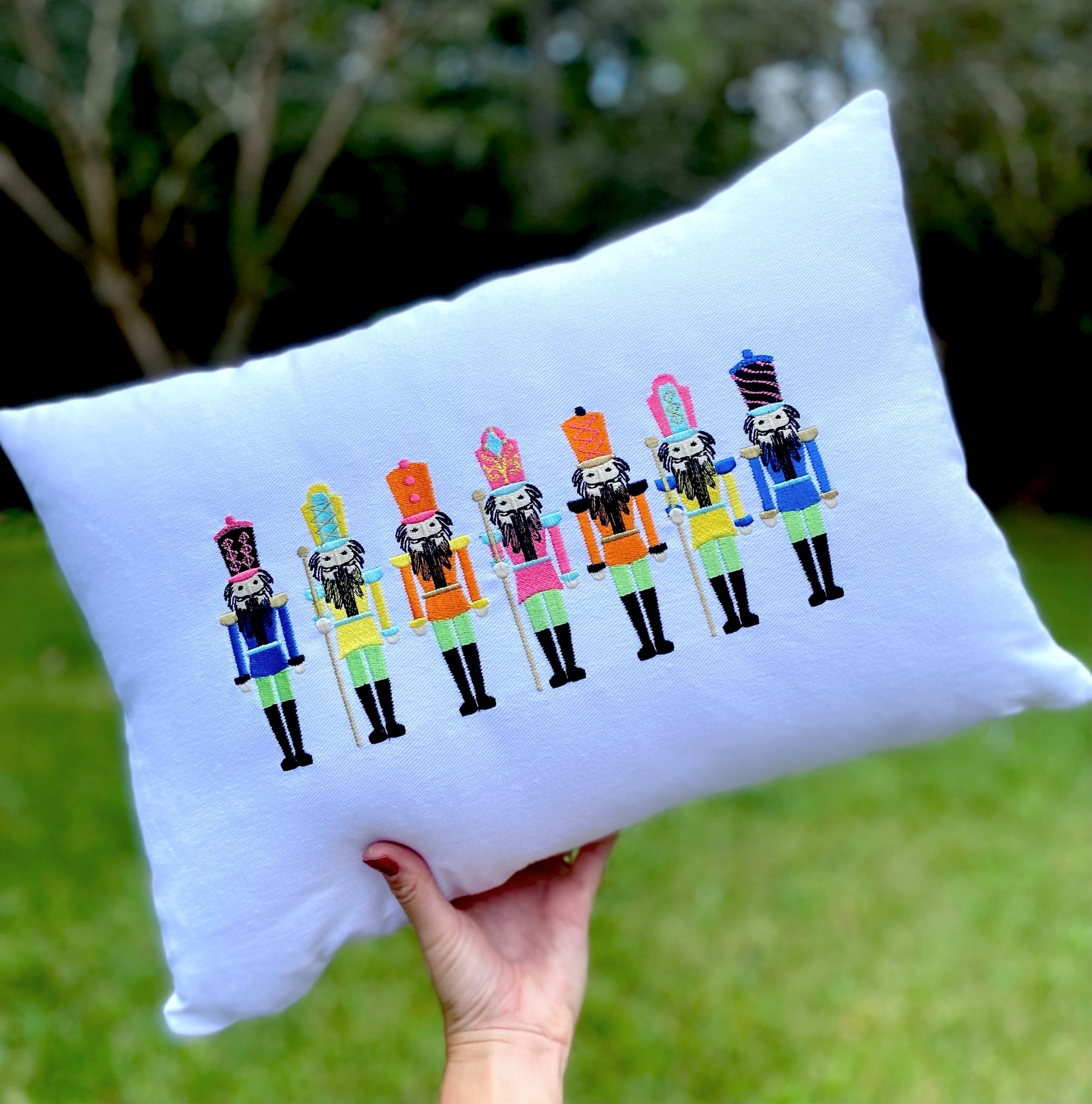 Colorful Nutcracker Christmas Pillow