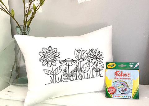 For A Cause Coloring Flower Pillow