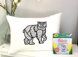 For A Cause Coloring Bear Pillow