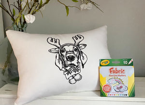 For A Cause Coloring Reindeer Lab Pillow