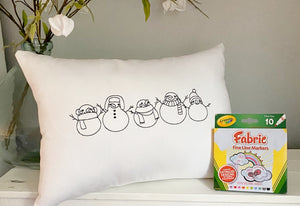 For A Cause Coloring Snowmen Pillow
