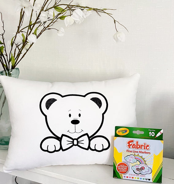 For A Cause Coloring Teddy Bear Pillow