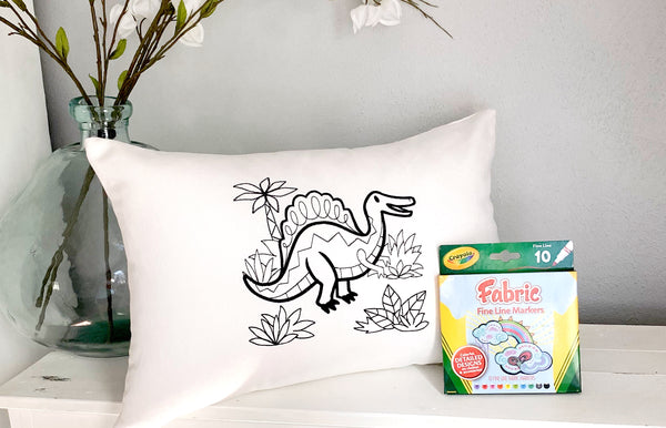 For A Cause Coloring Dinosaur Pillow