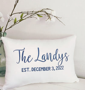 Kelly Foy- Wedding Date Pillow