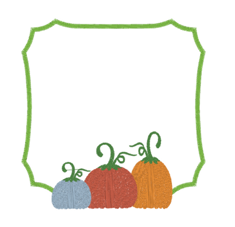 Three Pumpkin Frame Design