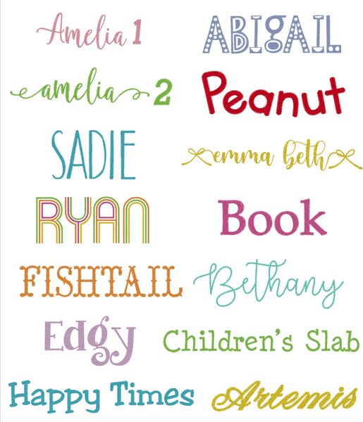Custom Name- Font Selection