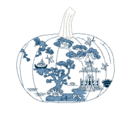 Chinoiserie Pumpkin Design