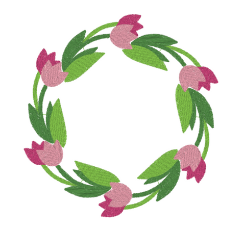 Tulip Frame- White Muslin