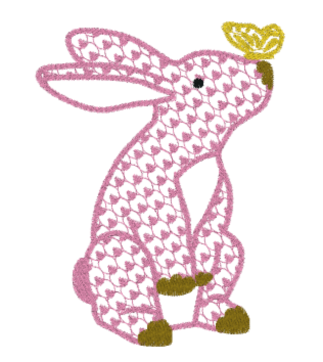 Chic Bunny with Butterfly