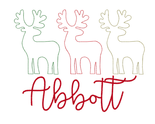 Reindeer Outline Design