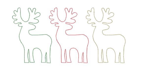 Reindeer Outline Design