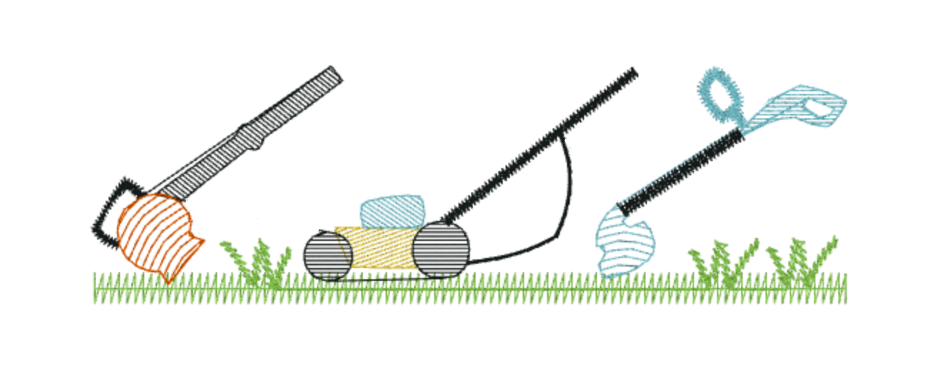 Lawn Equipment- White Muslin