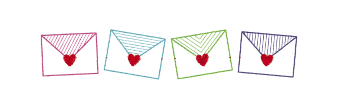 Valentine Cards - White Muslin