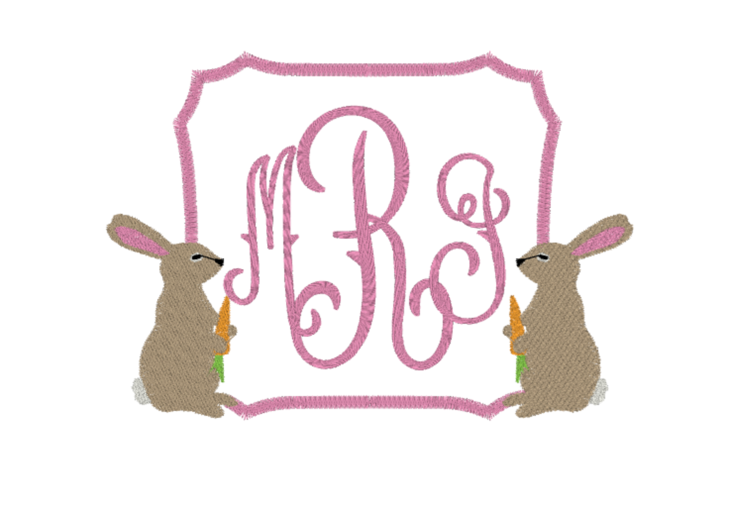 Girl Bunny Frame- Bib