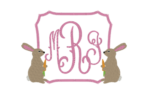 Girl Bunny Frame- Bib