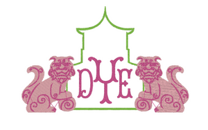 Foo Dog Pagoda- White Muslin