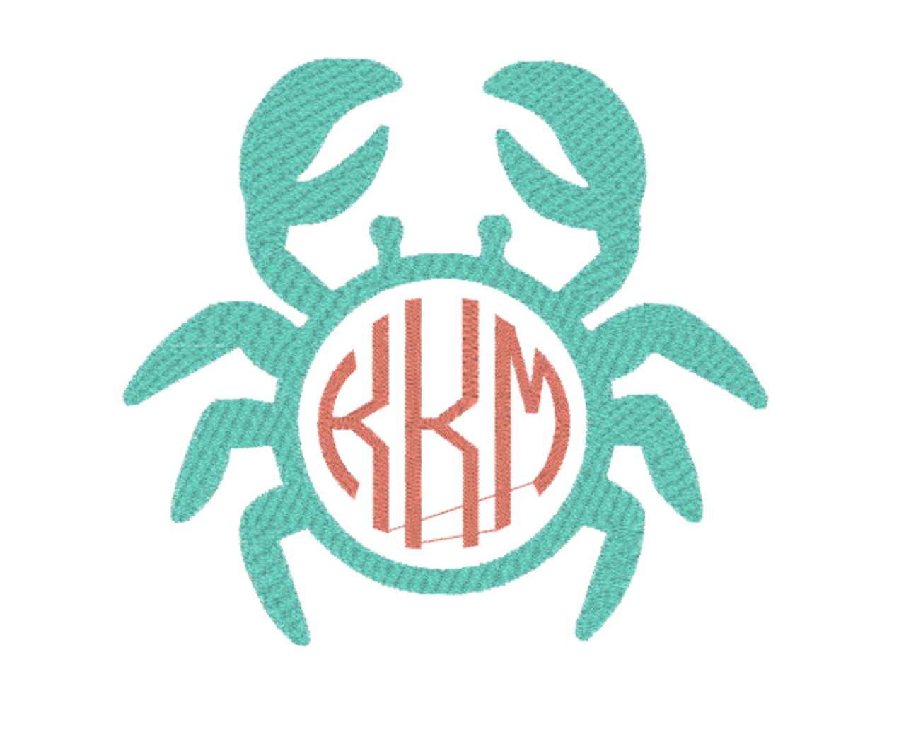 Crab Monogram Frame Design