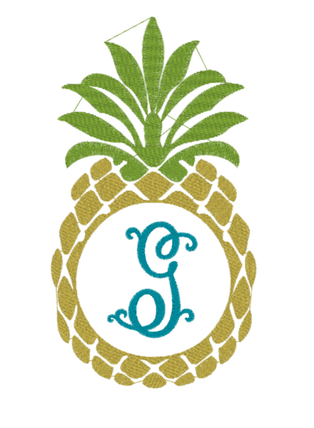Pineapple Monogram Frame Design
