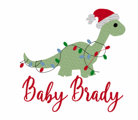 Christmas Dino- Baby Bib