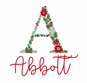 Poinsettia Letter Design