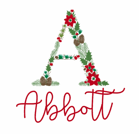 Poinsettia Letter Design