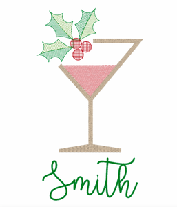 Christmas Martini Glass Design