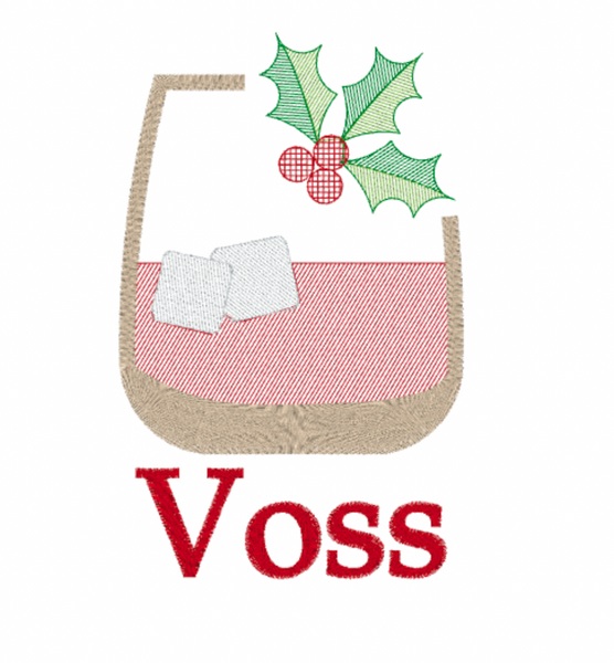 Christmas Whiskey Glass Design