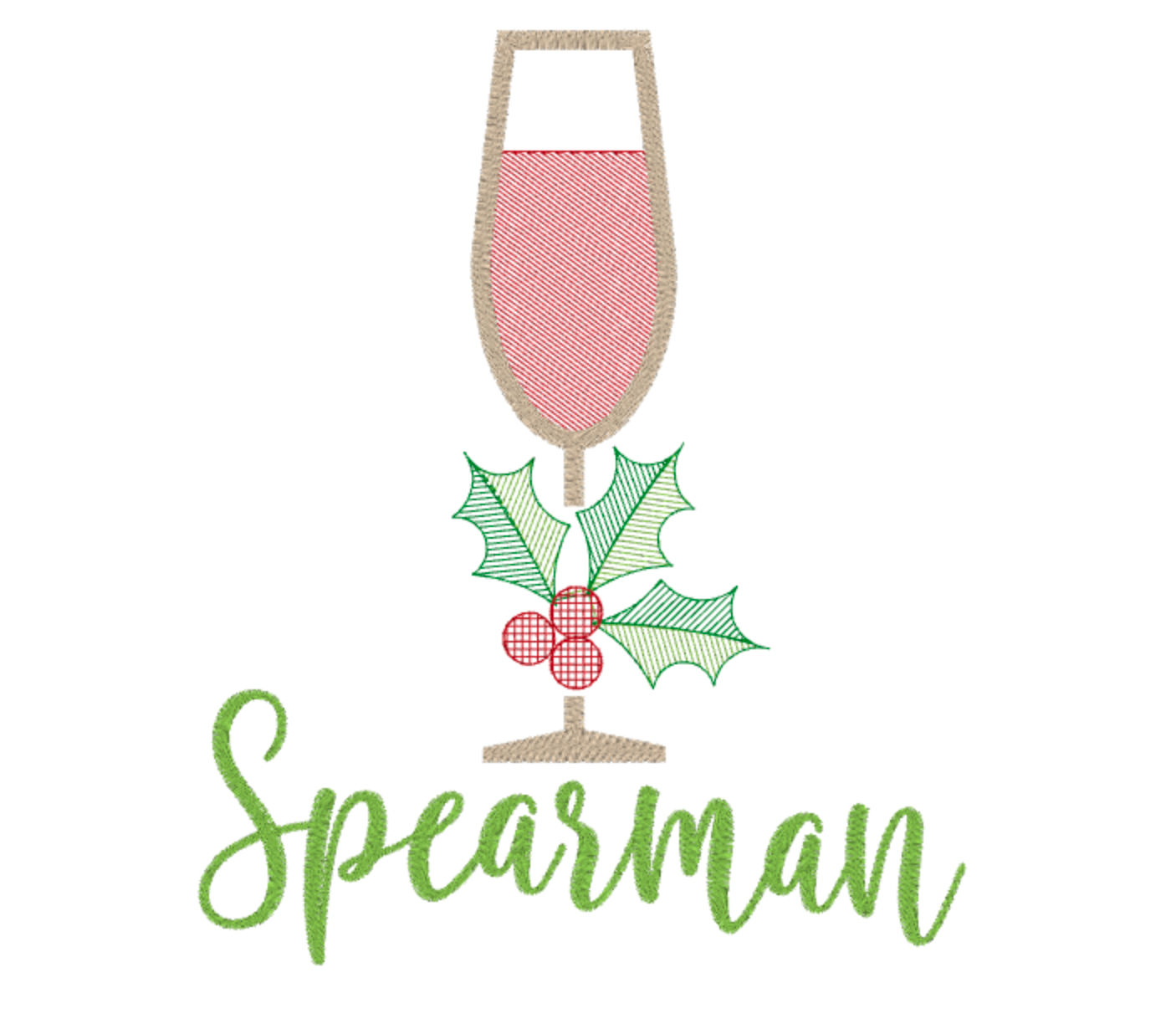 Christmas Champagne Glass Design