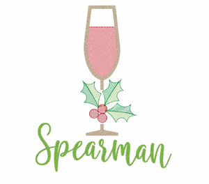 Christmas Champagne Glass Design