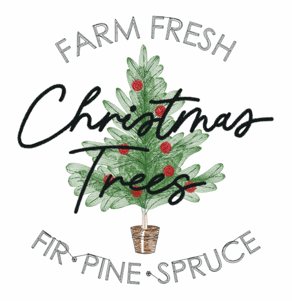 Farm Fresh Christmas Tree Design- Pillow Exclusive Design