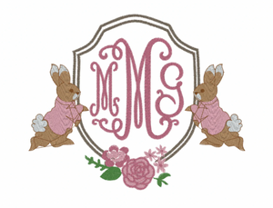 Floral Rabbit Pillow