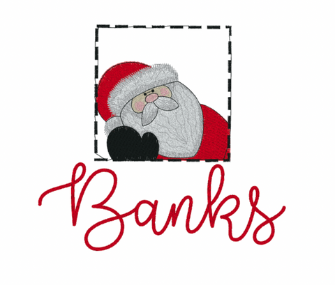 Santa Frame- Baby Bib