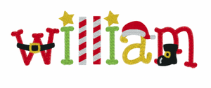 Dear Santa Font- White Muslin