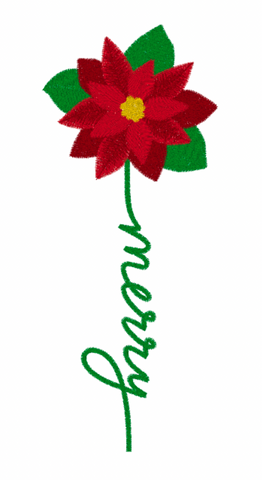 Merry Poinsettia Design