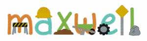 Construction Font- Baby Bib