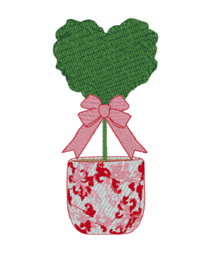 Heart Shaped Topiary Wreath Sash