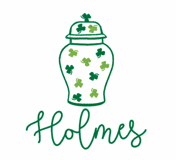St. Patrick's Ginger Jar Design