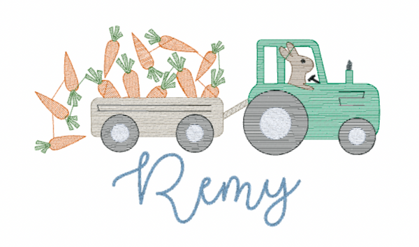 Easter Tractor- Baby Bib