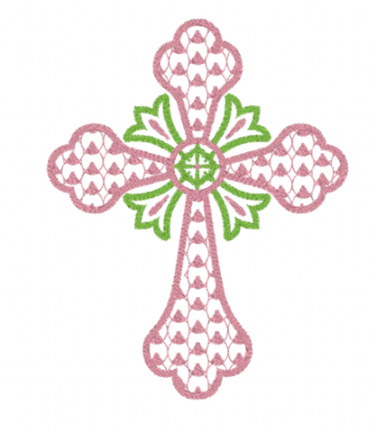 Chic Cross Wreath Sash